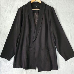 EUC Torrid Black Open Front Shawl Collar Blazer 3x